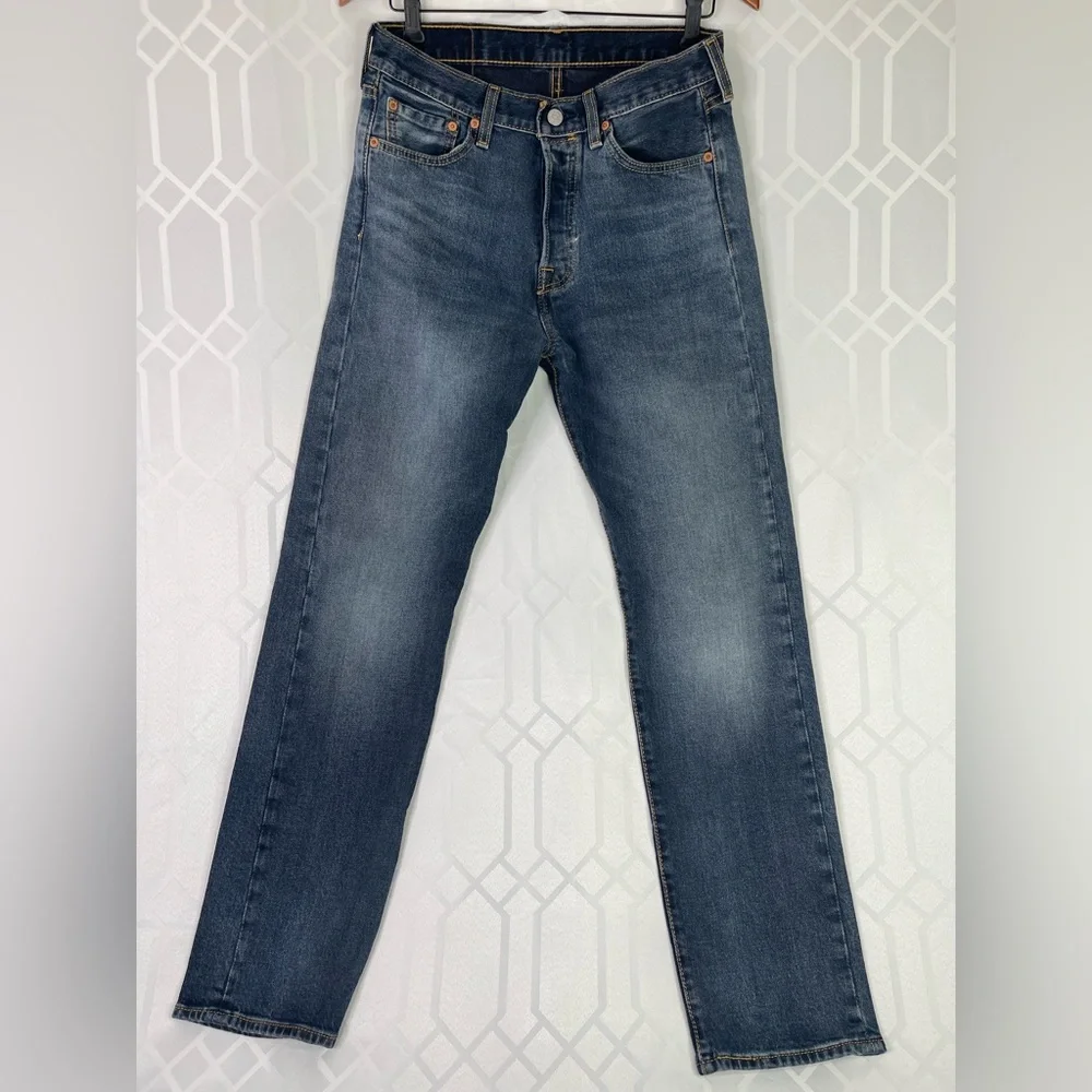 Levi's 501 Original Fit Medium Dark Wash Straight Leg Jeans W30 L32